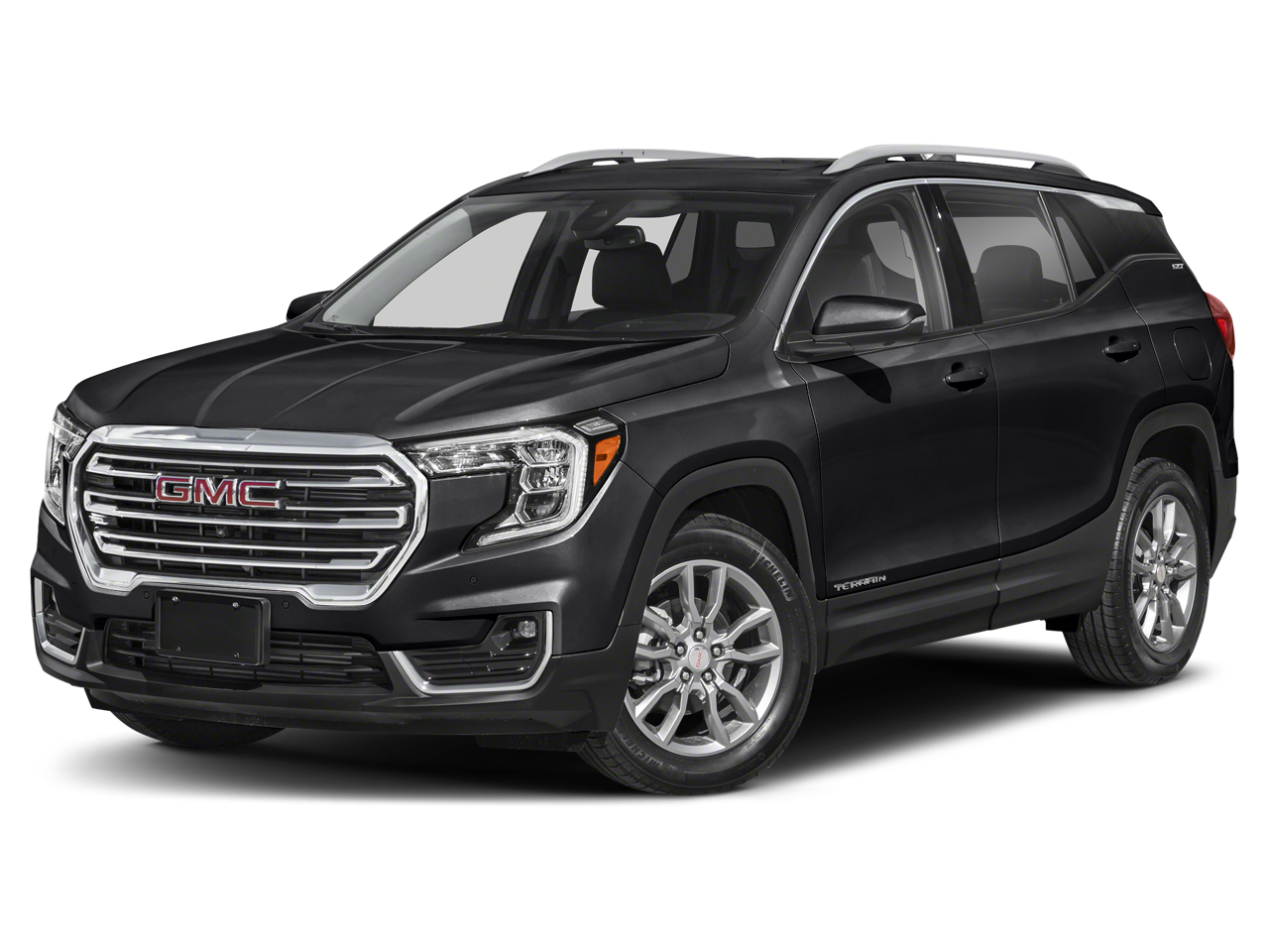 2024 GMC Terrain SLE in Volcanic Red Tintcoat — front three-quarter view