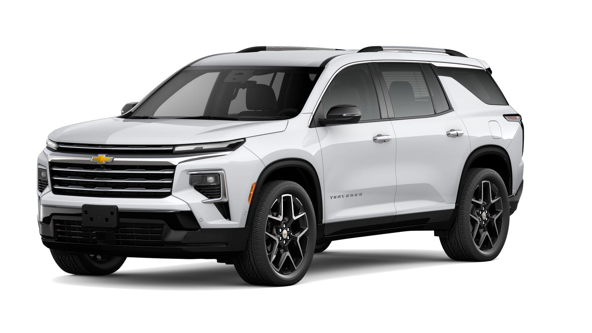 2026 Chevrolet Traverse High Country in Polar White Tricoat — front three-quarter view