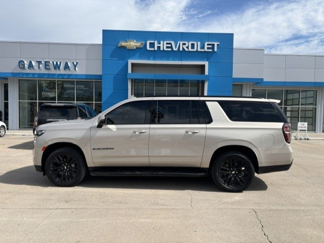 2023 Chevrolet Suburban RST in Empire Beige Metallic — front three-quarter view