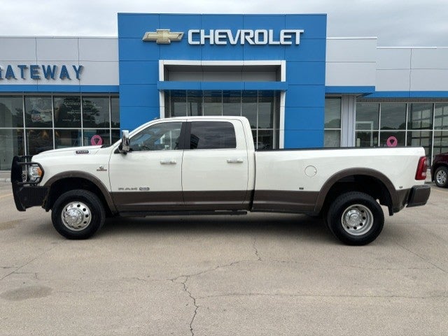 2022 RAM 3500 Longhorn in White — front three-quarter view